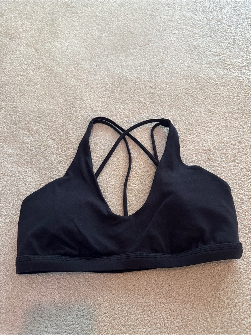 lululemon athletica Black Cross-Back Sports Bra
